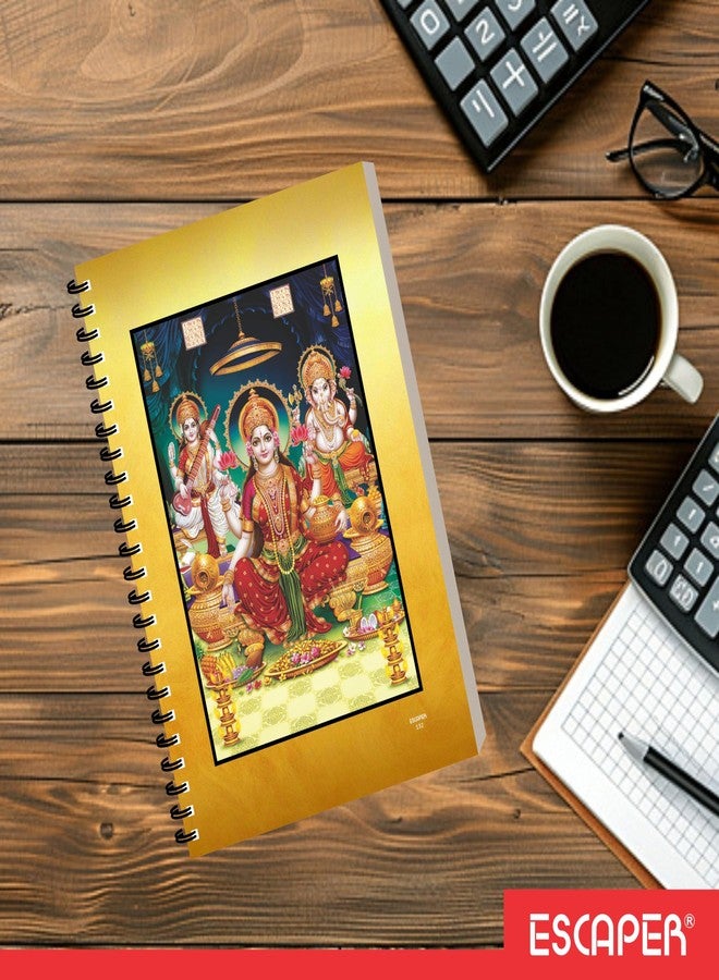 ESCAPER مفكرة إسكيبر ماتا جي، غلاف معدني مزدوج، مقاس A5، 160 صفحة مسطرة، مفكرة حلزونية أنيقة، دفتر ملاحظات للطلاب، كتابة سلسة، مثالية للاستخدام الشخصي والمكتبي، هدية (1، تصميم لاكشمي جي 2) - Image 5