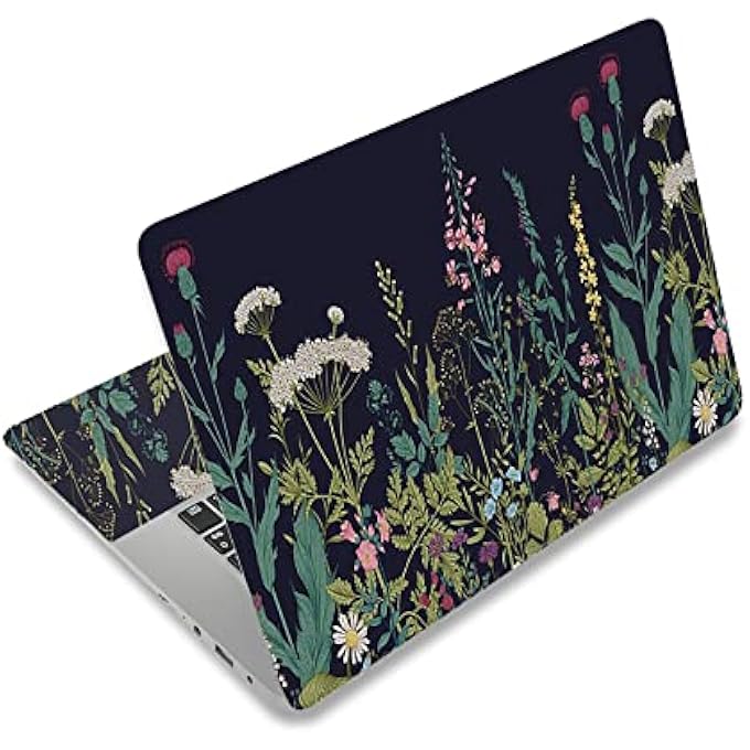 rayihni LAPTOP SKIN STICKER DECAL, 12 13 13.3 14 15 15.4 15.6 INCH LAPTOP ART DECAL PROTECTOR NOTEBOOK NETBOOK PC 15.6" UNIVERSAL VINYL COVER, FLOWERS PLANTS - Image 1