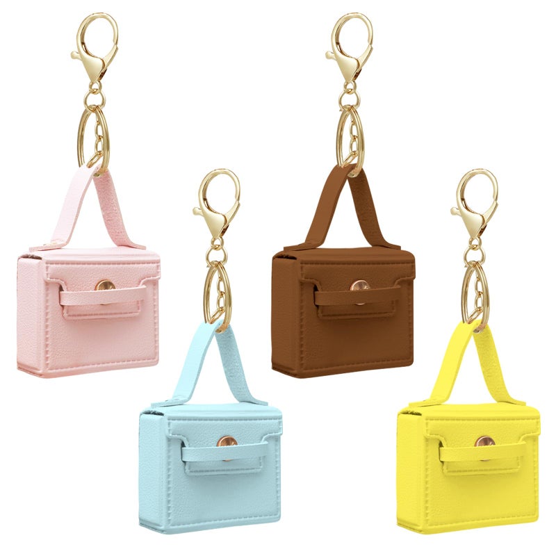 Gallipower 4 Pack Mini Bag Keychain, Mini Makeup Bag,Coin Purse Keychain,Keychains Pouch,Cute Back Pack,Key Pouch,Tiny Makeup Bag,Portable Travel Storage Bags for Women - Image 1