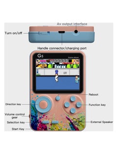ماركة غير محددة وحدة تحكم الألعاب الرجعية المحمولة مع 500 لعبة FC Classic ، شاشة LCD 3.0 بوصة ، ألعاب فيديو محمولة باليد للأطفال والكبار ، دعم التلفزيون (G5-Green)  - Image 2