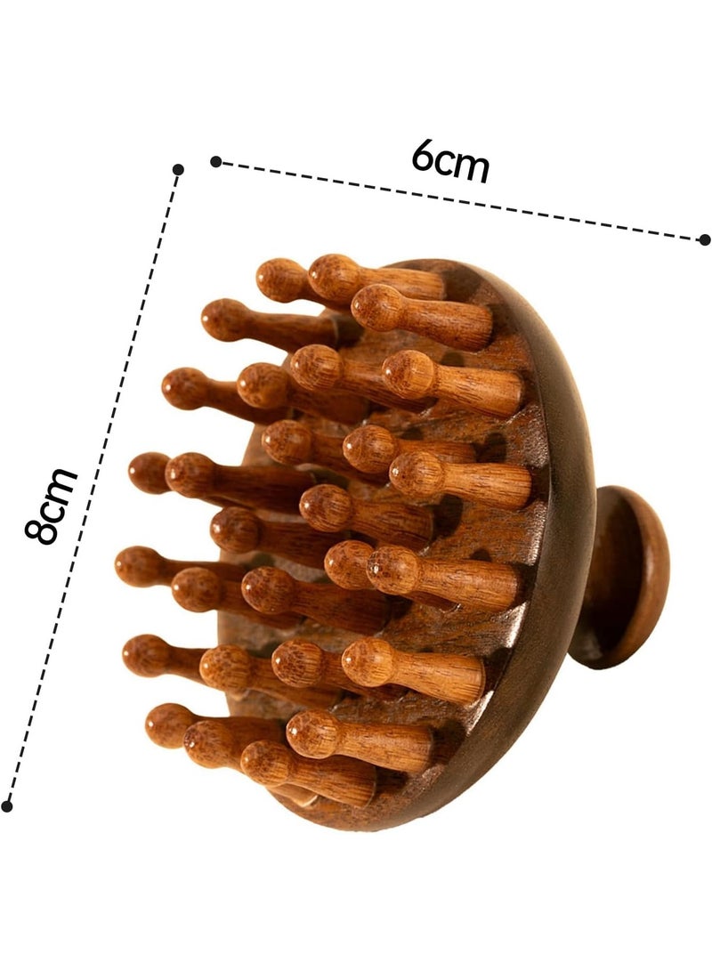 Flavoma Natural Wood Tooth Hair and Scalp Massager Comb | 28 Teeth Massage Comb | Stress Relief & Detox Shampoo Brush, Wet and Dry for Reduces Dandruff and Stimulates Hair Growth | Multifunctional Meridians Scalp Massager - Image 4