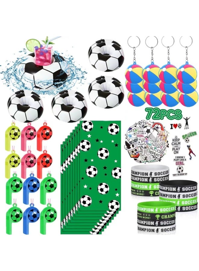 2022 World Cup Soccer Small Toy DIY Football Bracelet Fan Palace Whistle Keychain Football Set-Color:1602 - Image 2