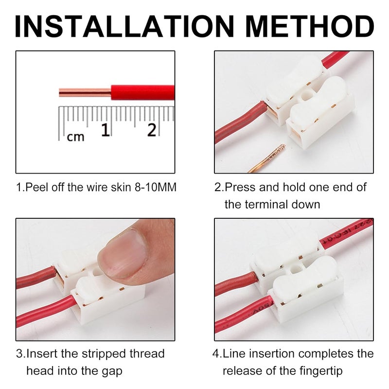 Diy Crafts 10918 6840 Insulated Terminals Crimp Connector Butt Spade Ring Fork Set Multicolor 200 Piece - Image 3