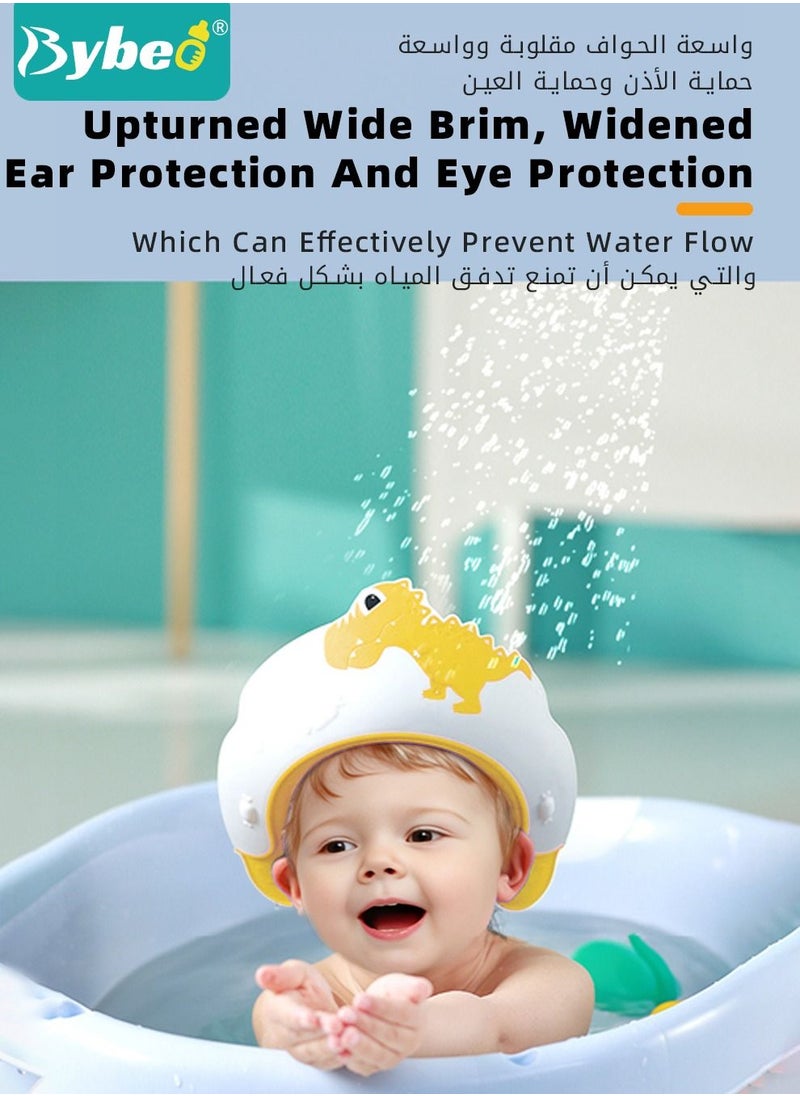 بيبو - 3 قطع من أساسيات غسل الشعر تتضمن من غطاء استحمام للأطفال من السيليكون قابل للتعديل + كوب شامبو وغسيل الشعر وحوض استحمام للأطفال + فرشاة استحمام وشامبو لفروة الرأس للأطفال الصغار - Image 1