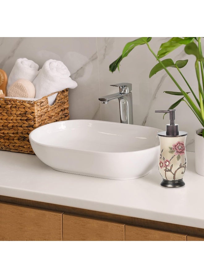 Popular Bath Soap DispenserLotion Pump Larrisa Collection Rose Design  Brown - Image 3
