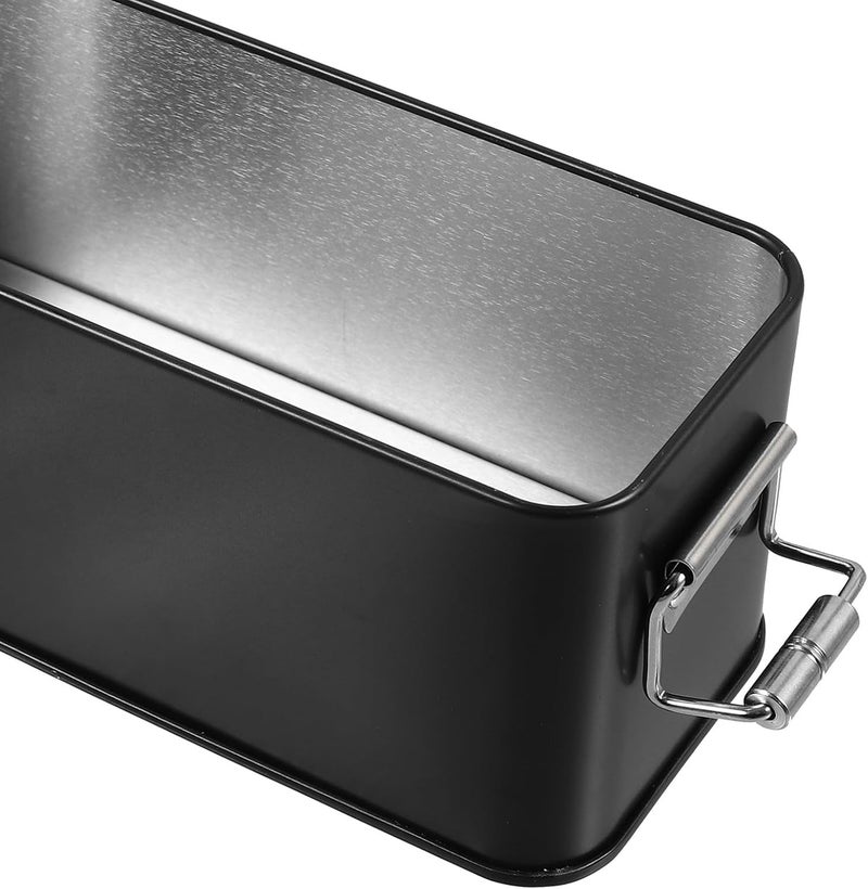 KICHOUSE Small Tin Box with Lid Metal Storage Container for Cookies and Snacks Vintage Style Black Fruit Storage Box for Picnic and Kitchen Organization - Image 3