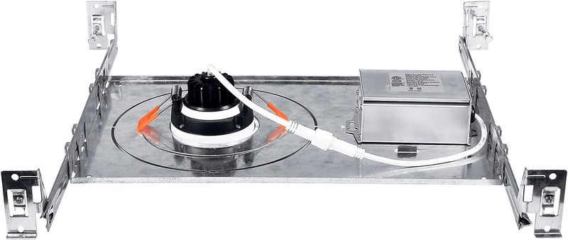 LUXRITE New Construction Mounting Plate, 3-4-6 Inch LED Recessed Lighting Kits, Extendable Hanger Bars, ETL Listed - Shallow Recessed Light Housing (4 Pack) - Image 4