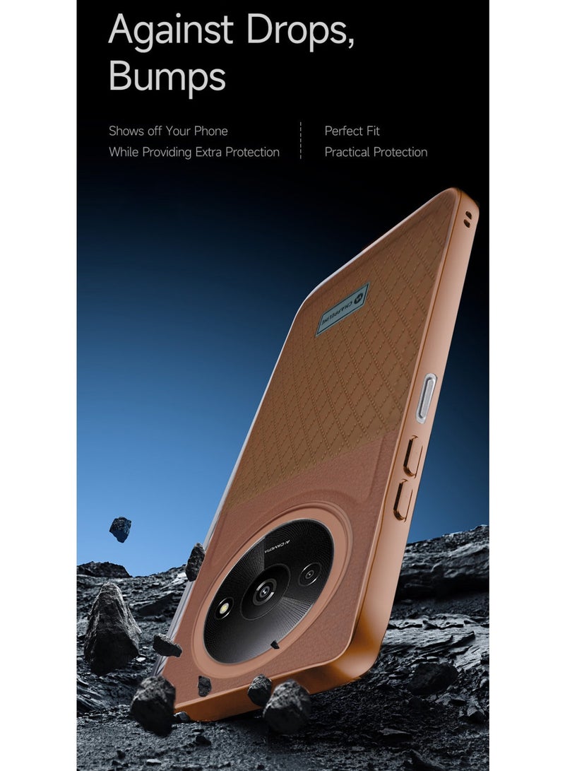 CHAPPELINE Silicone Pattern Case Cover For Xiaomi Redmi A3 Brown - Image 4