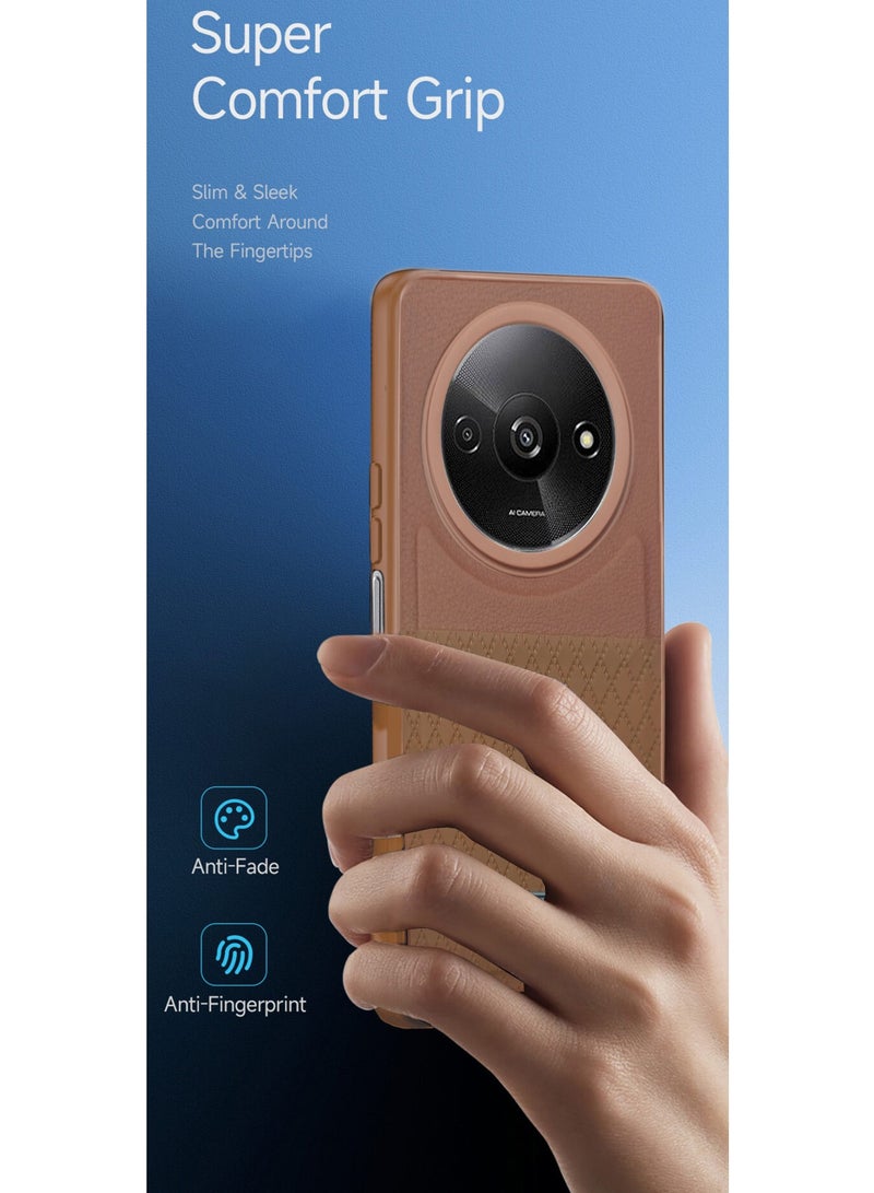 CHAPPELINE Silicone Pattern Case Cover For Xiaomi Redmi A3 Brown - Image 2