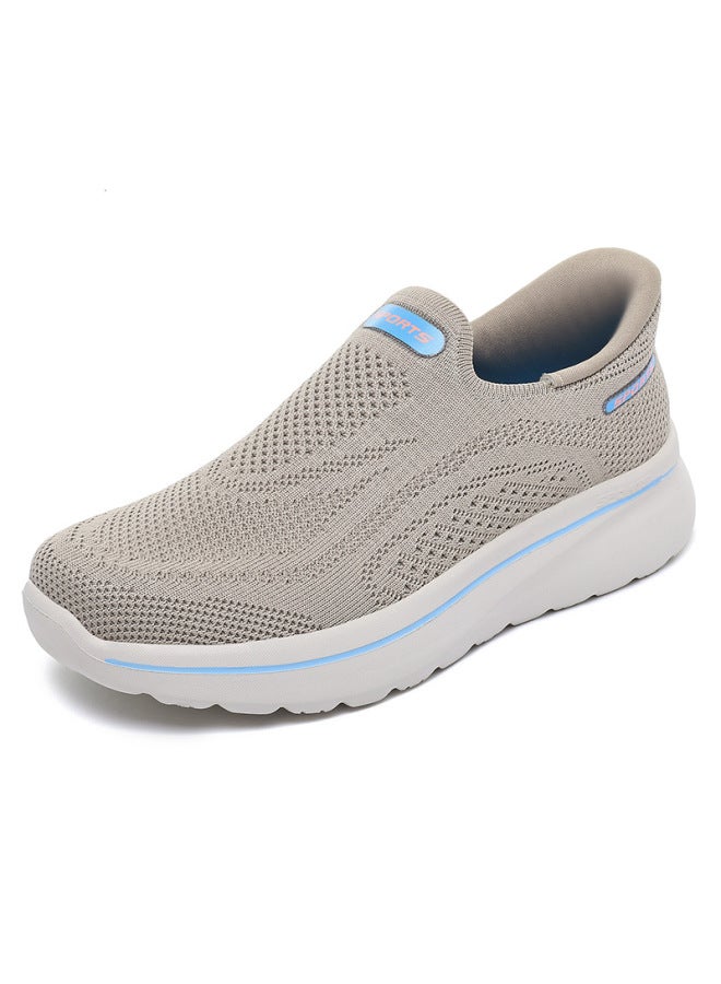 New Summer Breathable Fly-knit Sports Casual Shoes For Men And Women, Lightweight And Comfortable Walking Shoes, Slip-on Shoes