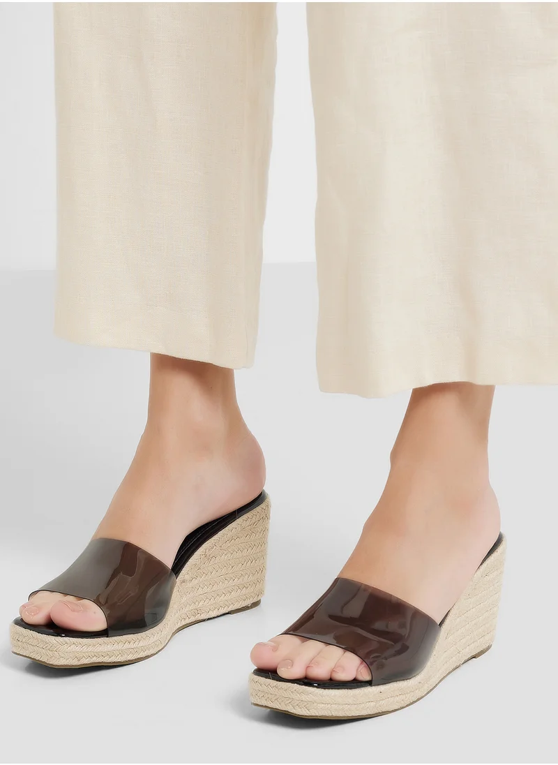 ELLA Slip On Mule Wedge Sandal