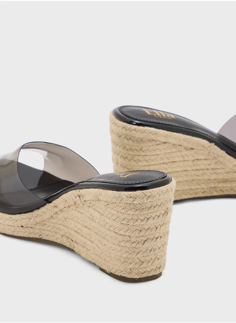 ELLA Slip On Mule Wedge Sandal