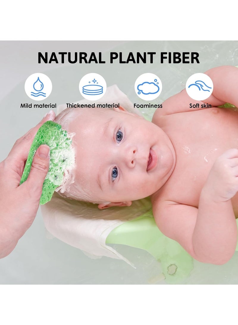 CMGTYYD. ٤ قطع من إسفنجات استحمام الأطفال، بأشكال حيوانات مرحة، إسفنجات ناعمة للاستحمام، آمنة ولطيفة على الرضع والأطفال الصغار، مصنوعة من ألياف لب الخشب الطبيعي المتينة، مثالية لحديثي الولادة والأطفال والعائلات. - Image 3