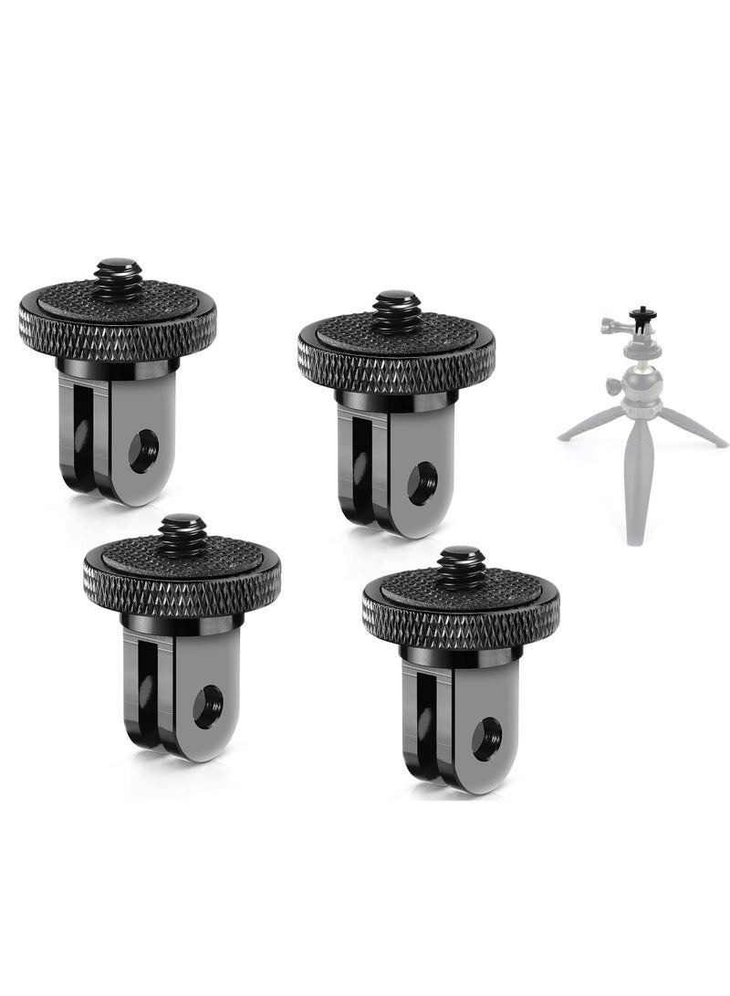4-Pack Aluminum 1/4-20 Tripod Mount Adapters for GoPro Action Cameras and Standard Accessories - Camera Tripod Conversion Adapter for Enhanced Stability and Versatility. - Image 1