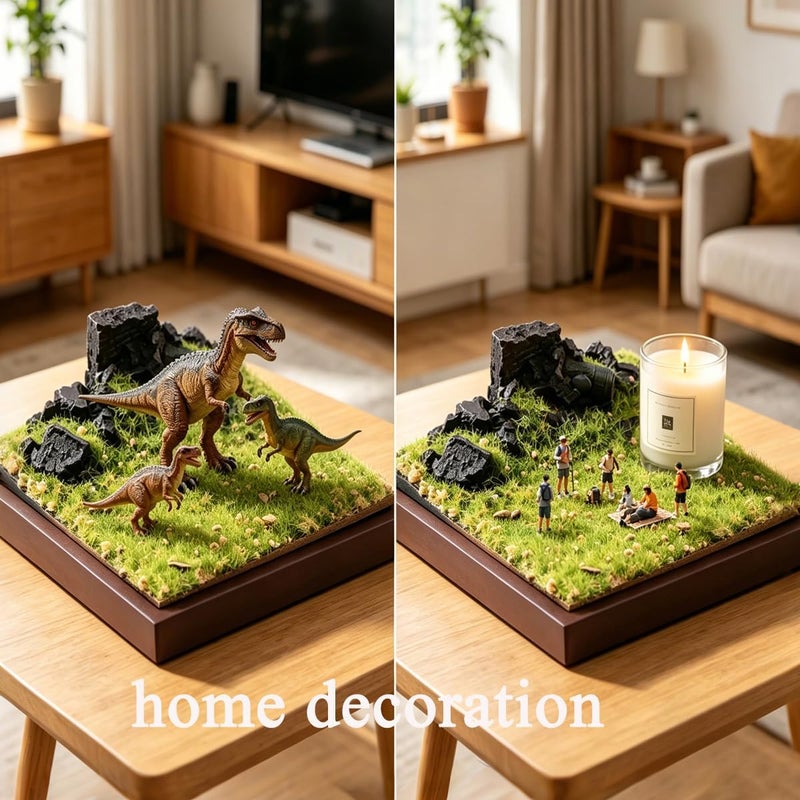 Fremego Wargaming Miniature Display Diorama Base for Diorama Supplies | Realistic Grass Terrain Stand Pre-Assembled Scene Display Platform for Miniature Figures Decoration Hobby Display DIY - Image 5