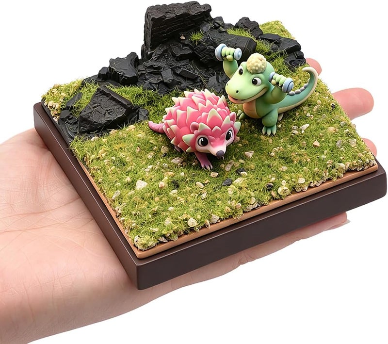 Fremego Wargaming Miniature Display Diorama Base for Diorama Supplies | Realistic Grass Terrain Stand Pre-Assembled Scene Display Platform for Miniature Figures Decoration Hobby Display DIY - Image 1