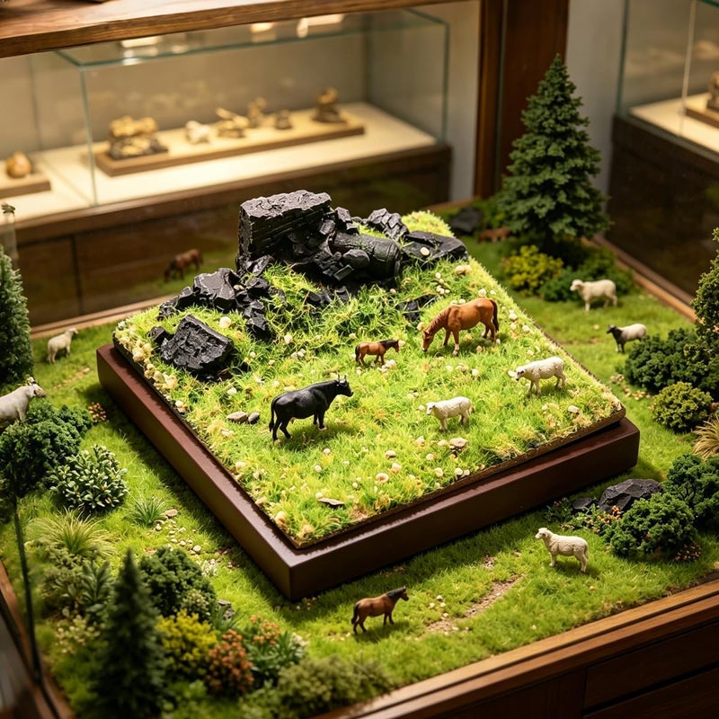 Fremego Wargaming Miniature Display Diorama Base for Diorama Supplies | Realistic Grass Terrain Stand Pre-Assembled Scene Display Platform for Miniature Figures Decoration Hobby Display DIY - Image 3