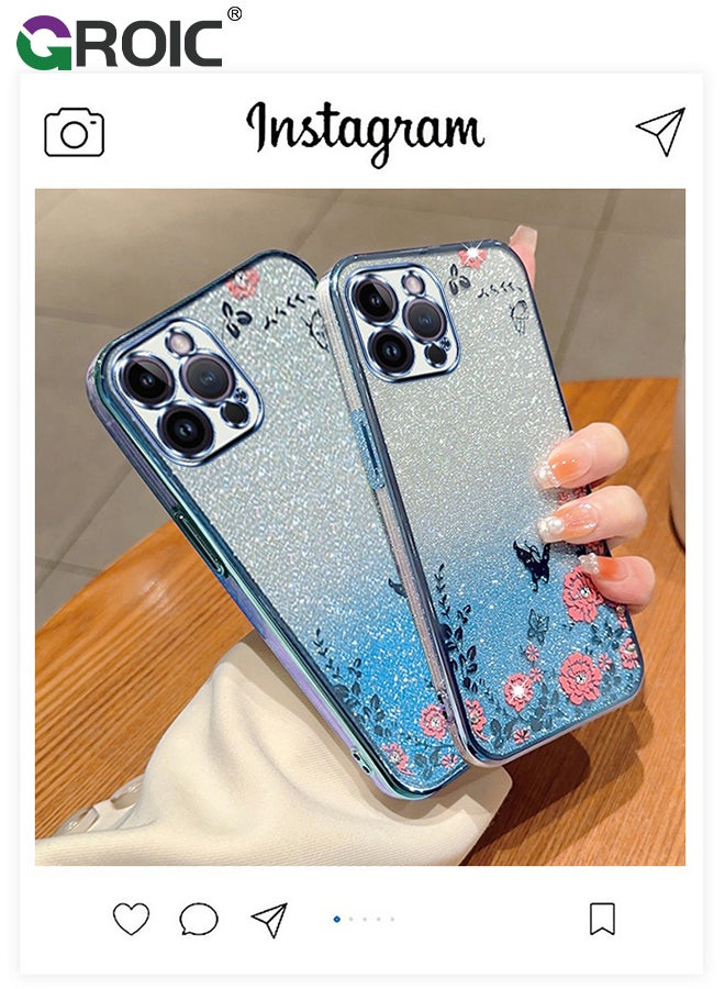 GROIC For iPhone 15 Pro Case,Slim Thin Shinny Sparkly Soft TPU Shockproof Protective Phone Cover,Gradient Glitter Shockproof Non-Slip Bumper Protective Shell for iPhone 15 Pro 6.1 Inch - Image 5