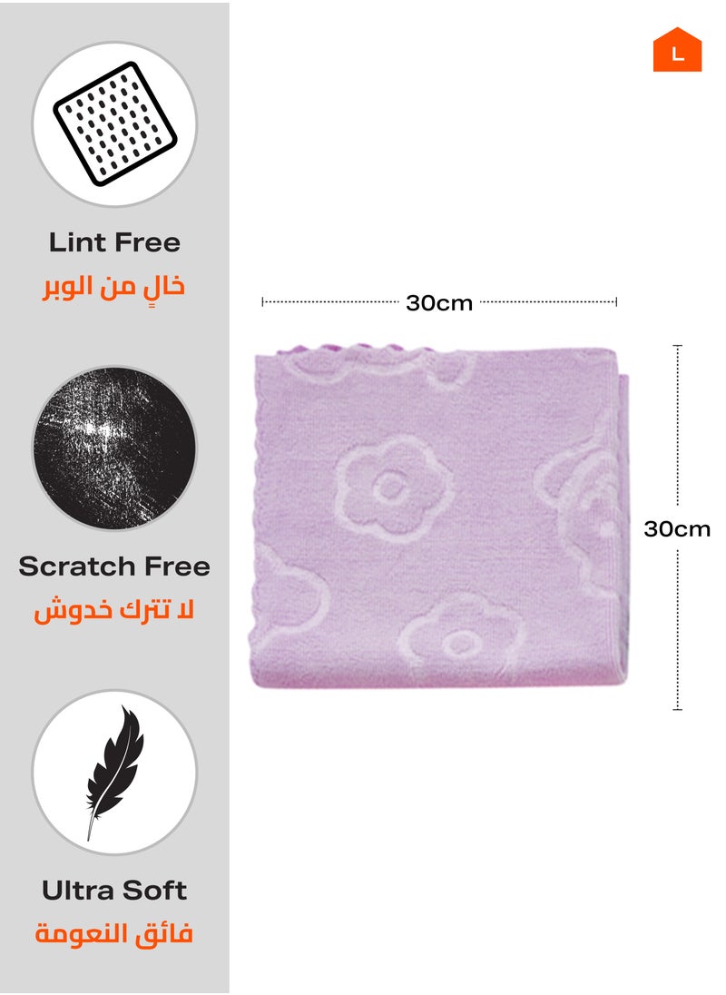 LAWAZIM Kitchen Wipers -5 Piece 30x30cm- High Absorbency Lint-Free Quick-Drying Soft Texture Reusable Cleaning Towels Cloths Rags -Drying Dishes Wiping Surfaces General Home Cleaning Dusting Polishing  - Image 2