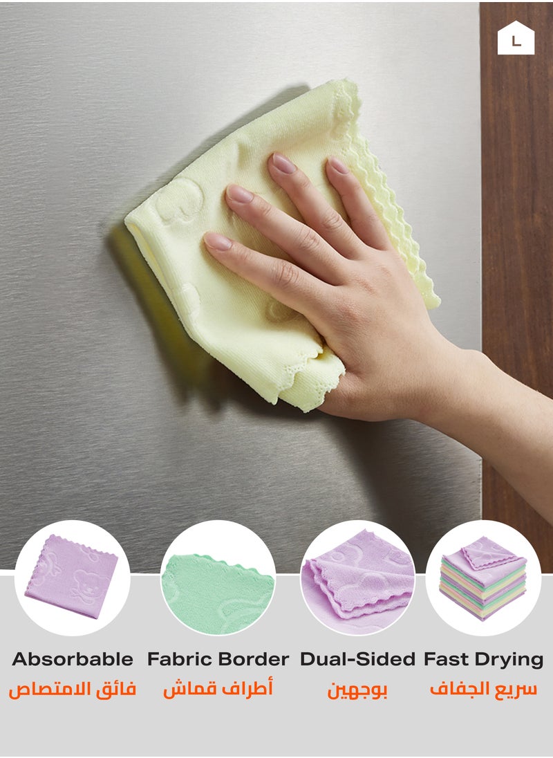 LAWAZIM Kitchen Wipers -5 Piece 30x30cm- High Absorbency Lint-Free Quick-Drying Soft Texture Reusable Cleaning Towels Cloths Rags -Drying Dishes Wiping Surfaces General Home Cleaning Dusting Polishing  - Image 5