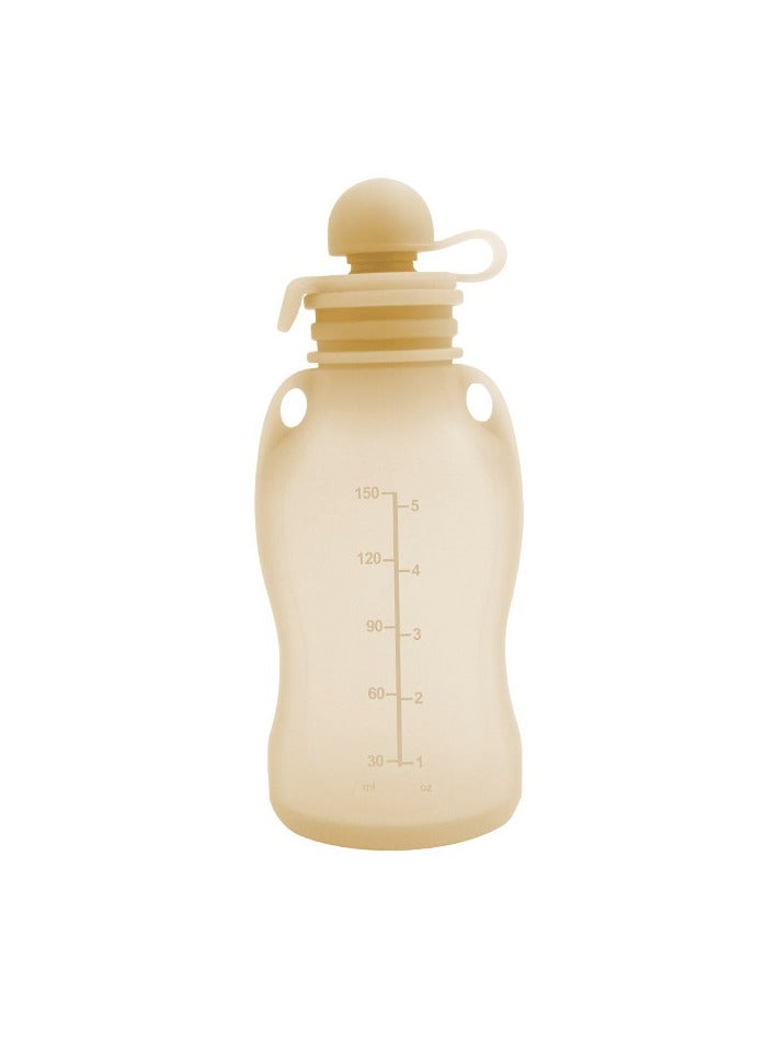 Home Fresh-Keeping Portable Silicone Breast Milk Bag Can Be Refrigerated And Reused Off-White 150ml*5 - Image 1