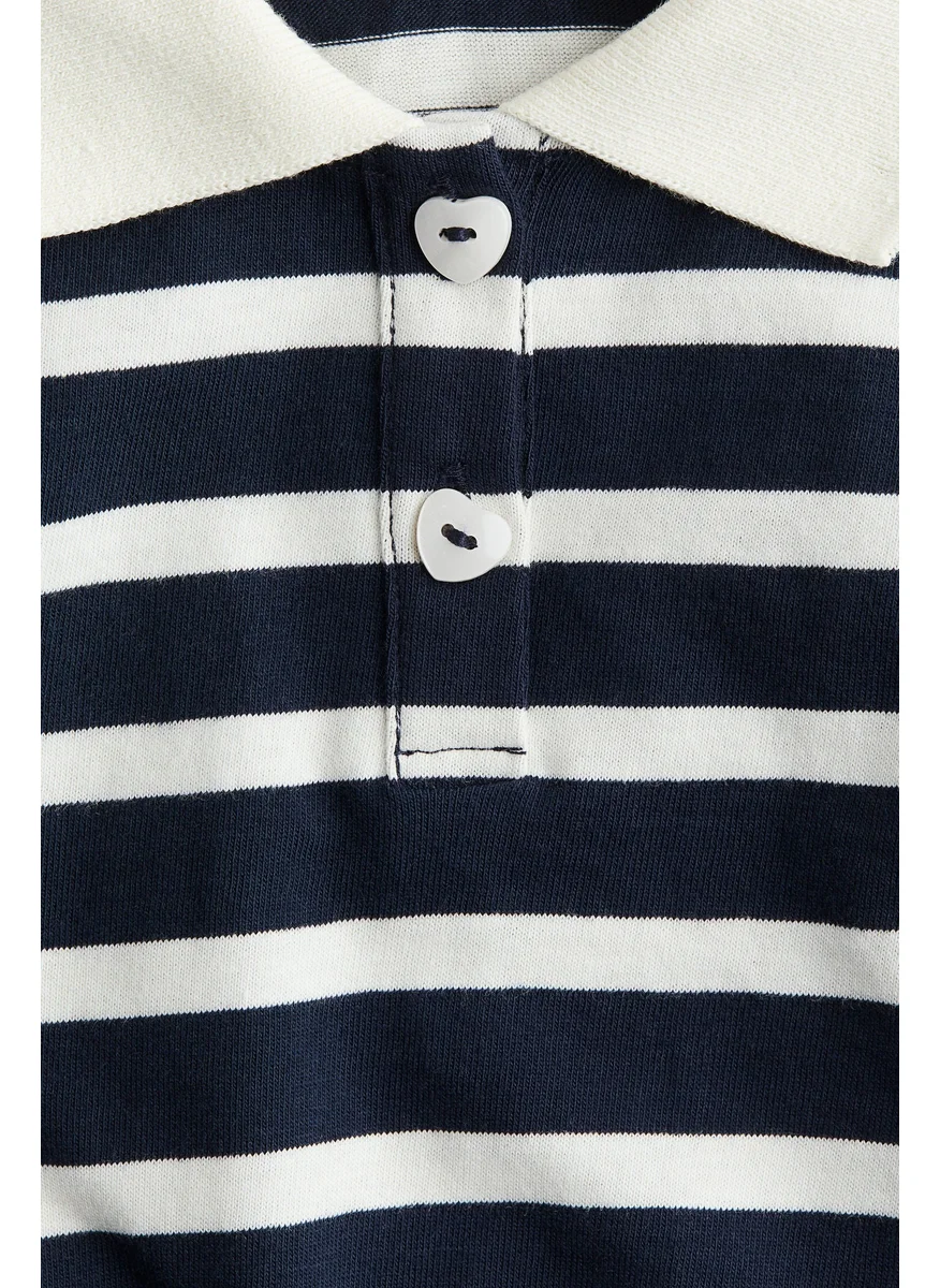 اتش اند ام Puff-Sleeve Polo Shirt