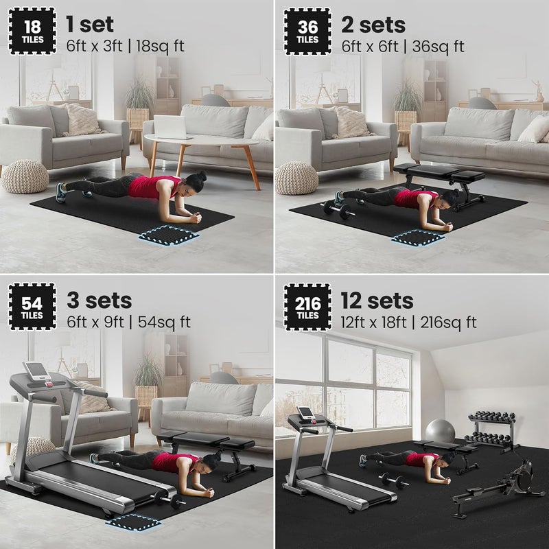 BeMaxx Protective Mats Floor Protection Mat Set Sports Mat Gymnastics Mat Puzzle Mat: Puzzle Sports Equipment Mat Fitness Mat Gym Mat Underlay Mat Floor Mat Sports Mat Training Mat Rubber Mat Yoga Mat Repeated use trusted quality - Image 3