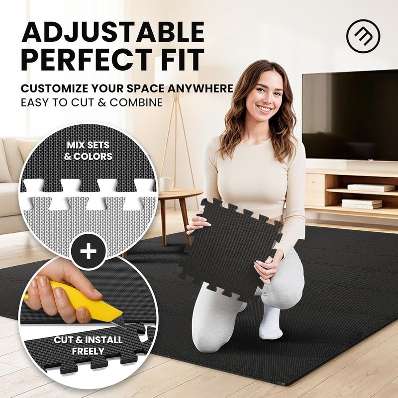 BeMaxx Protective Mats Floor Protection Mat Set Sports Mat Gymnastics Mat Puzzle Mat: Puzzle Sports Equipment Mat Fitness Mat Gym Mat Underlay Mat Floor Mat Sports Mat Training Mat Rubber Mat Yoga Mat Repeated use trusted quality - Image 4