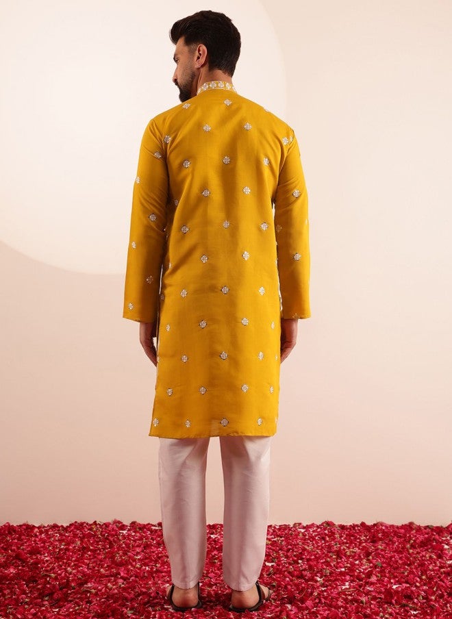 Sojanya قميص مزخرف بعمل المرايا للرجال - Image 5