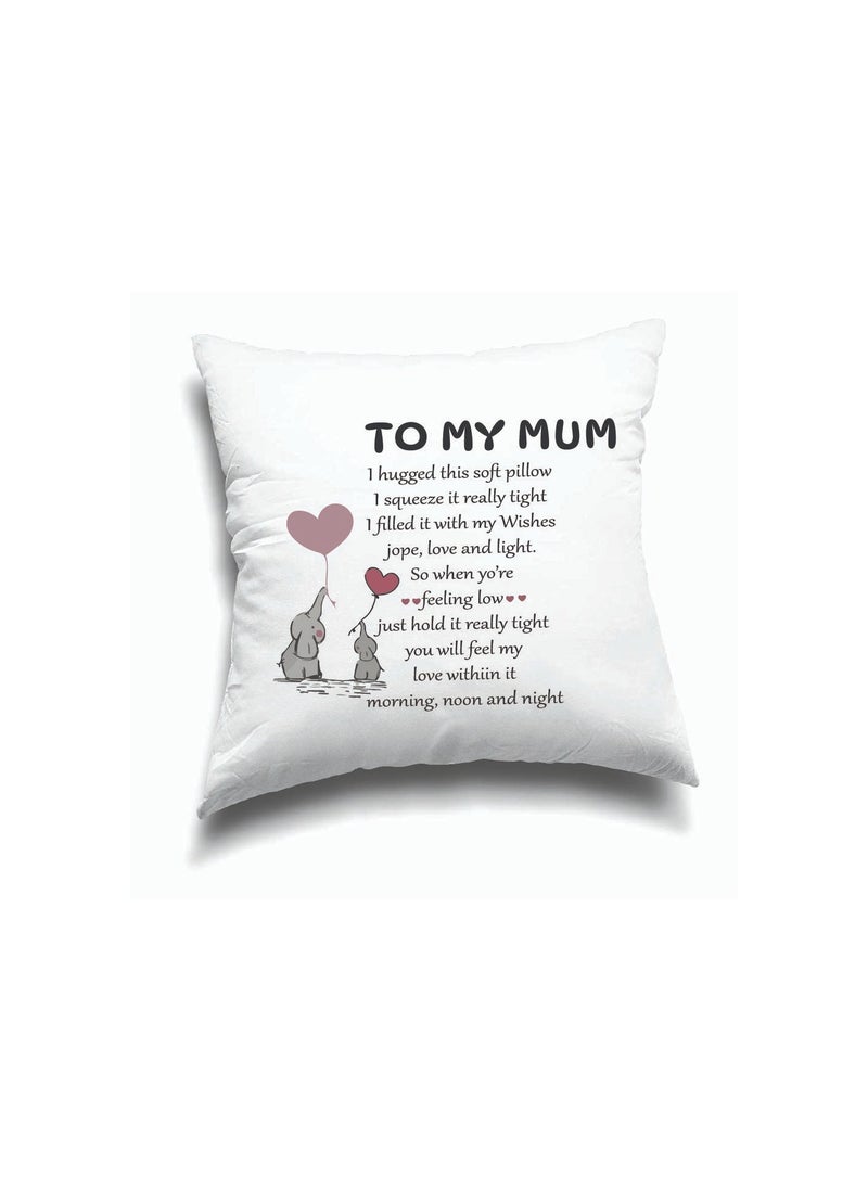 PRINTSHOP4ME Mothers Day Pillow Cover 40 x 40cm - Gift for Mother's Day, Mom’s Birthday, Mom, Mama, Mommy - Heartfelt Mothers Day Cushion Cover from Daughter, Son  - Image 1