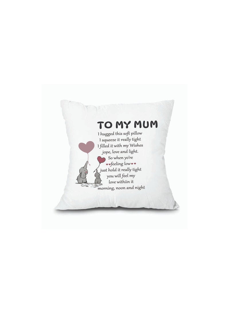 PRINTSHOP4ME Mothers Day Pillow Cover 40 x 40cm - Gift for Mother's Day, Mom’s Birthday, Mom, Mama, Mommy - Heartfelt Mothers Day Cushion Cover from Daughter, Son  - Image 2