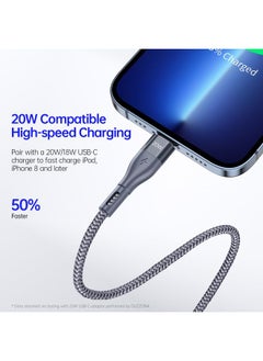 DUZZONA DUZZONA A1 PD 20W Type-C to 8 Pin Fast Charging Data Cable, Length:2m(Grey)  - Image 3