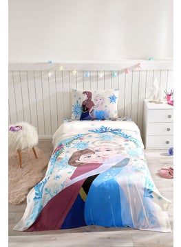 özdilek Frozen Winter Single Disney Licensed Elastic Fitted Bed Sheet Children's Pique Set  - Image 1