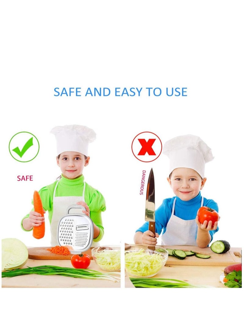 SYOSI مبشرة جبن سهلة الاستخدام مبشرات للمطبخ مع حاوية وغطاء للجبن والخضروات والزنك والجبن وجوزة الطيب والفاكهة والشوكولاتة والزنك والثوم ومبشرة صندوق للمطبخ - Image 5