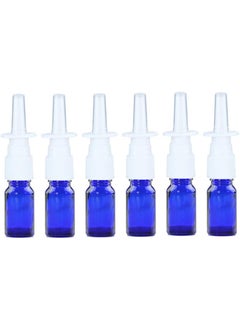 ericotry 6PCS 10ml/0.34oz Empty Glass Refillable Nasal Spray Bottles Fine Mist Sprayers Makeup Water Travel Containers Jars For Essential Oils Applications Perfume Bottles Sold Empty (Blue) 