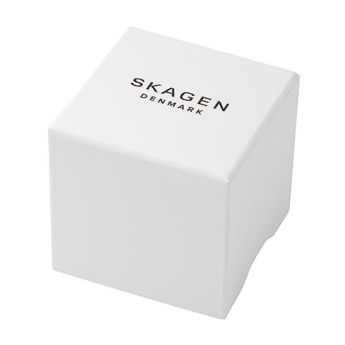 Skagen ساعة سكاجن النسائية فريا ليل ذات اليدين الفضية من الفولاذ المقاوم للصدأ وحزام الجلد الأسود (الموديل: SKW3119) - Image 4