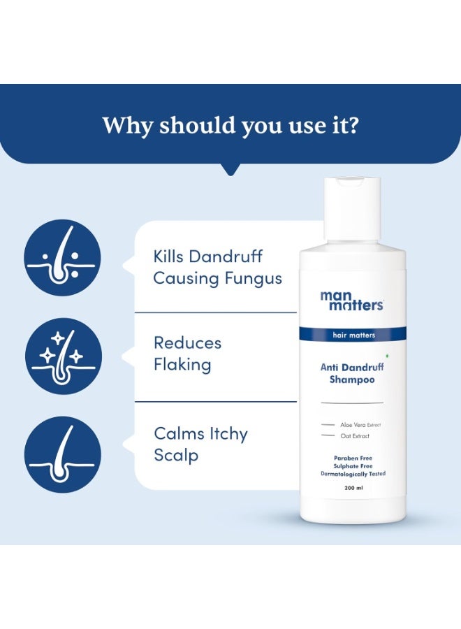مان ماترز شامبو مان ماترز المتطور المضاد للقشرة للرجال (عبوة من قطعتين) | خلاصة الصبار وفيتامين ب5 | 1% كيتوكونازول | لا يسبب التقشر والحكة وجفاف البشرة | مُختبر سريريًا | يُحارب القشرة العنيدة | 400 مل - Image 4