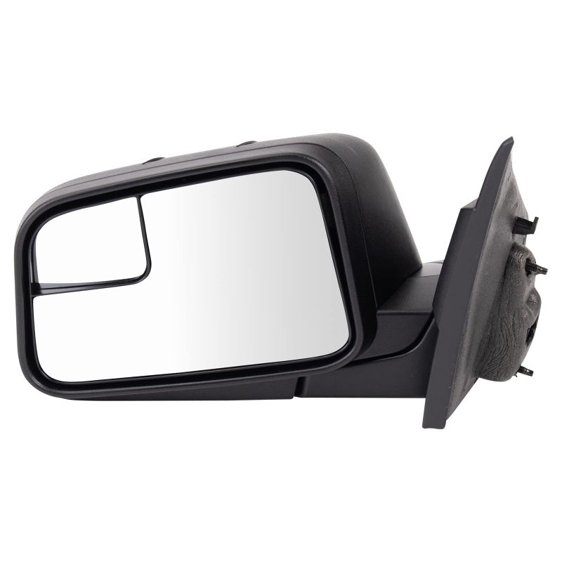 TRQ Driver Side Power Mirror Textured Black Manual Fold NonHeated Compatible with 20092011 Ford Edge FO1320371