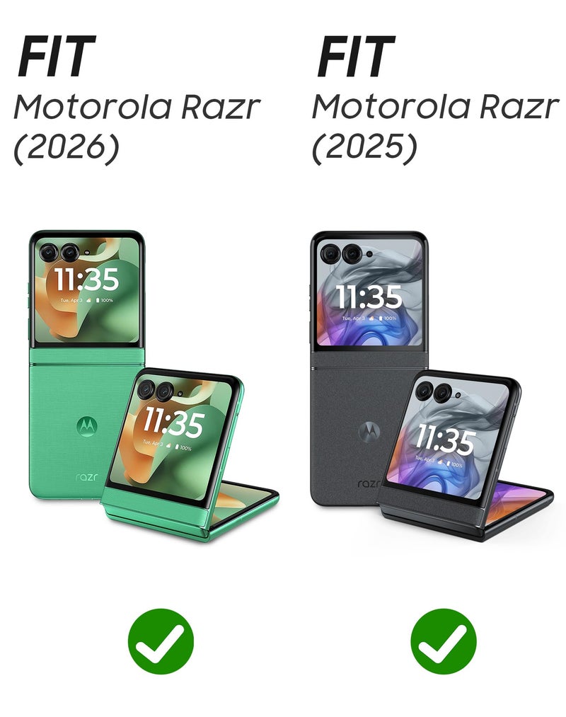Vizvera for Motorola Razr 2026/2025 Case with Hinge Cover,Built-in Screen Protector Shockproof All-Inclusive Cover Wireless Charging for Motorola Razr 2026(Black) - Image 2