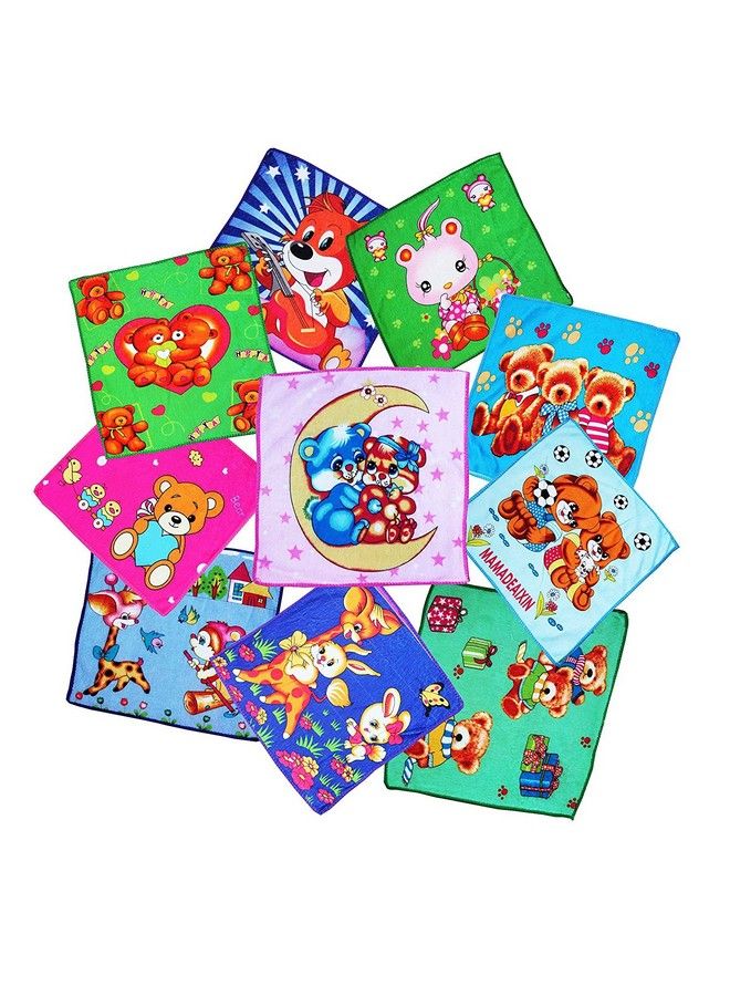 Tinny Tots Soft Printed New Born Baby Face Terry Towels Napkins Wash Cloth Combo Set(Pack Of 12) - Image 1