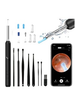 McDou Ear Cleaner Ear Wax Remover with Camera 1080P HD Earwax Removal Otoscope Tool Clean & Pick Wax Kit Wireless Compatibility with iPhone, iPad & Android Smart Phones – For Adults & Kids – Black (P50)  - Image 1
