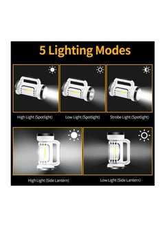 Excefore Flashlight Lantern for Camping, Super Bright 1000 Lumen Powerful LED Rechargeable Flashlights with 5 Light Modes, IPX6 Waterproof, Perfect for Power Outages, Hurricane Emergency, Hiking, Fishing  - Image 3