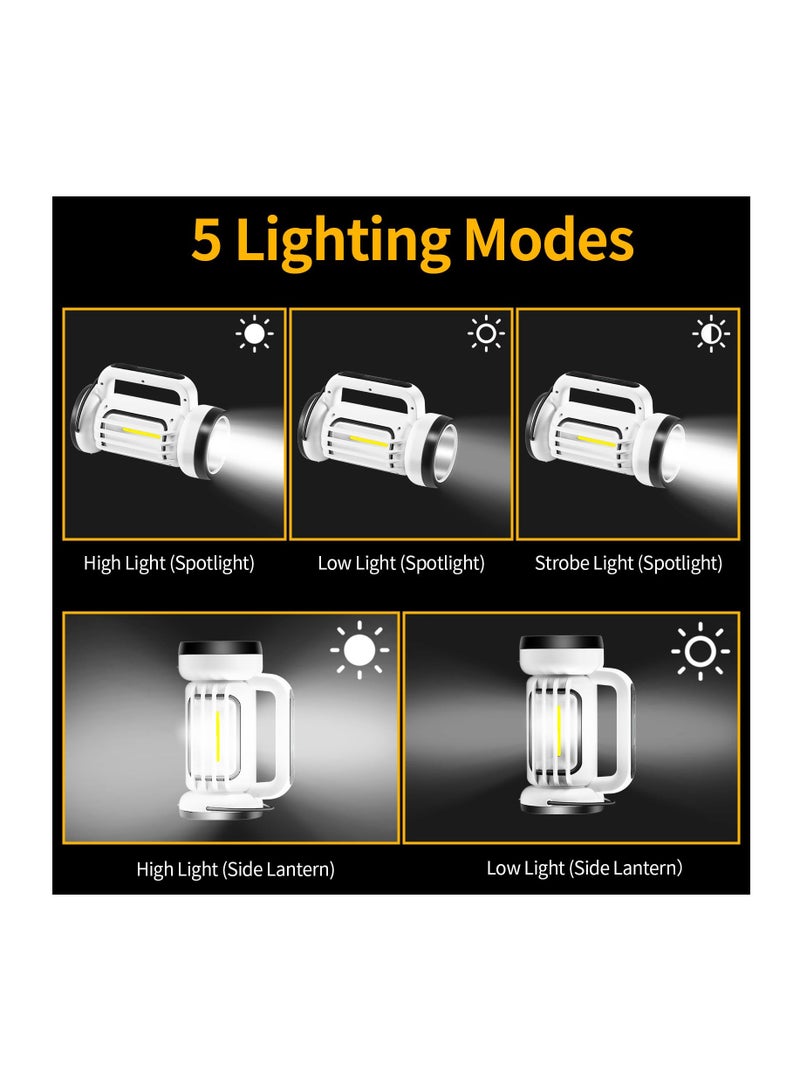 Excefore Flashlight Lantern for Camping, Super Bright 1000 Lumen Powerful LED Rechargeable Flashlights with 5 Light Modes, IPX6 Waterproof, Perfect for Power Outages, Hurricane Emergency, Hiking, Fishing  - Image 3