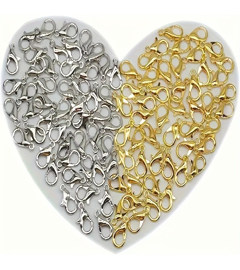 50Pcs Gold Lobster Clasps 6x12mm Connector Hooks for DIY Jewelry Making - Image 4