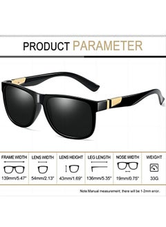 Joopin Polarized Big Black Sunglasses For Men Trendy Large Square Sun Glasses For Women Uv Protection Retro Thick Frame Driving Sunnies Shades  - Image 3