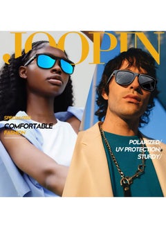 Joopin Polarized Big Black Sunglasses For Men Trendy Large Square Sun Glasses For Women Uv Protection Retro Thick Frame Driving Sunnies Shades  - Image 2