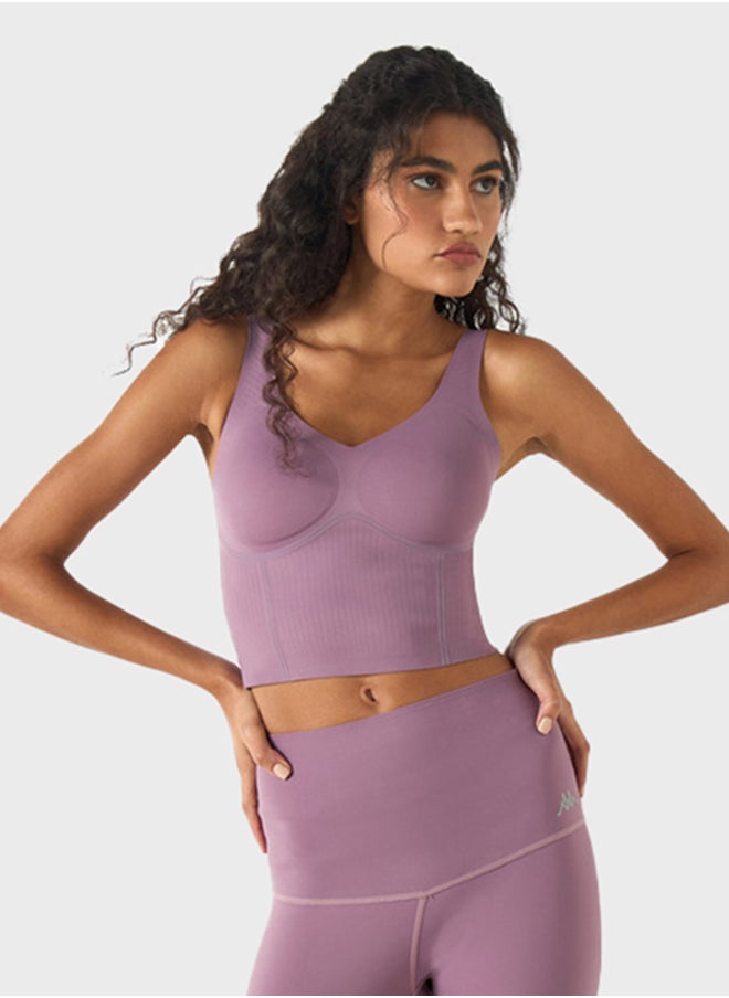 Kappa - Logo Printed Racerback Bra - Image 1