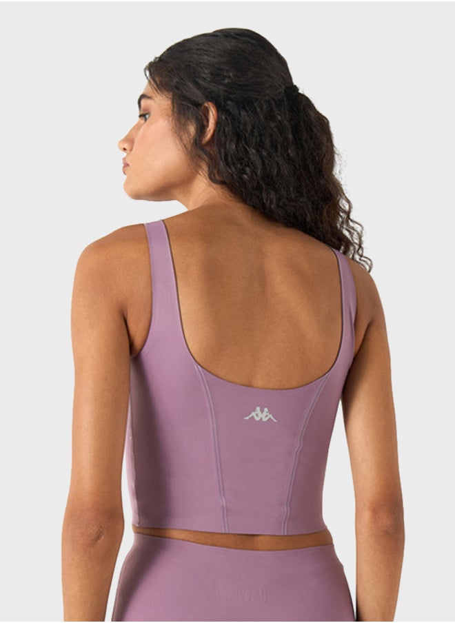 Kappa - Logo Printed Racerback Bra - Image 1
