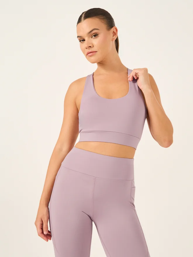Styli Styli Pack of 3 - Shoulder Mesh Detail Top, Back Dual Tear Drop Sports Bra and Leggings