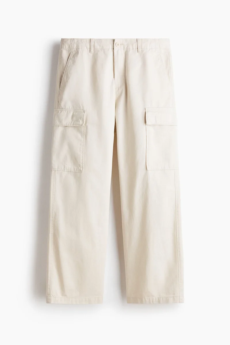 H&M  Relaxed Fit Cotton cargo trousers for Men | Best Price UAE